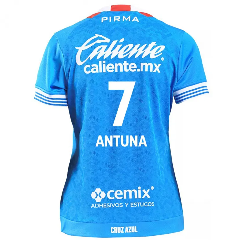 Danxen Donna Maglia Uriel Antuna #7 Cielo Blu Kit Gara Home 2024/25 Maglietta