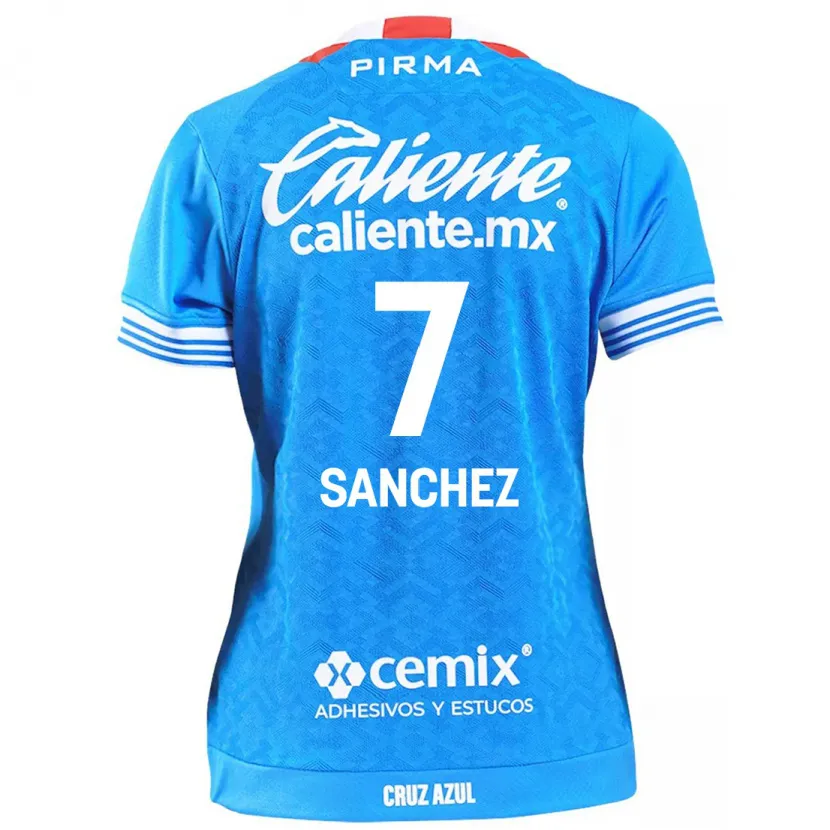 Danxen Donna Maglia Andrea Sanchez #7 Cielo Blu Kit Gara Home 2024/25 Maglietta