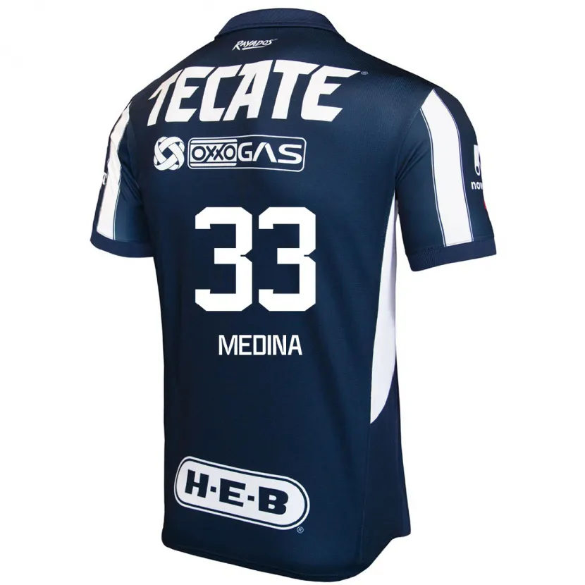 Danxen Donna Maglia Stefan Medina #33 Blu Rosso Bianco Kit Gara Home 2024/25 Maglietta