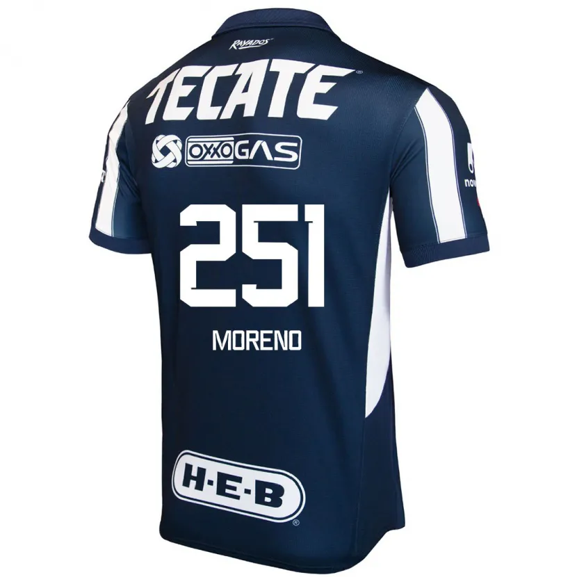 Danxen Donna Maglia Josué Moreno #251 Blu Rosso Bianco Kit Gara Home 2024/25 Maglietta
