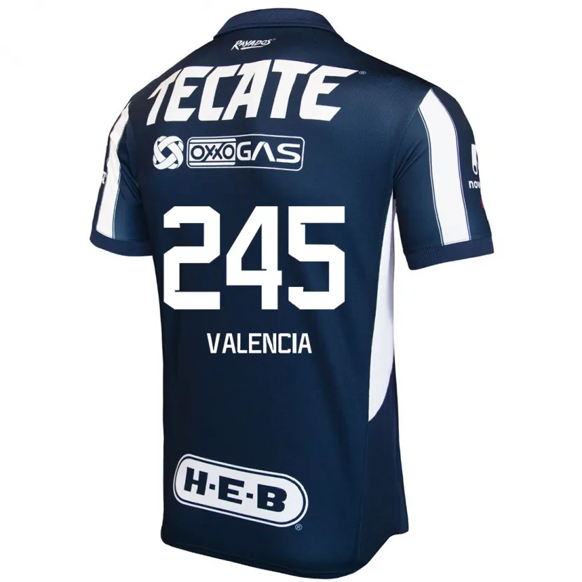 Danxen Donna Maglia Cristian Valencia #245 Blu Rosso Bianco Kit Gara Home 2024/25 Maglietta