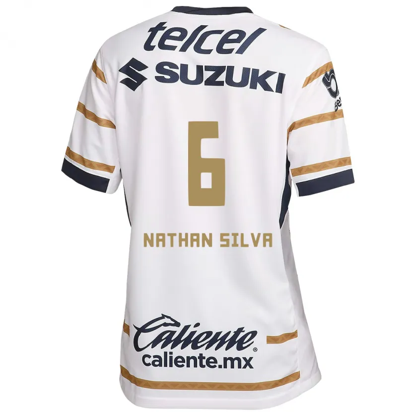 Danxen Donna Maglia Nathan Silva #6 Ossidiana Bianca Kit Gara Home 2024/25 Maglietta