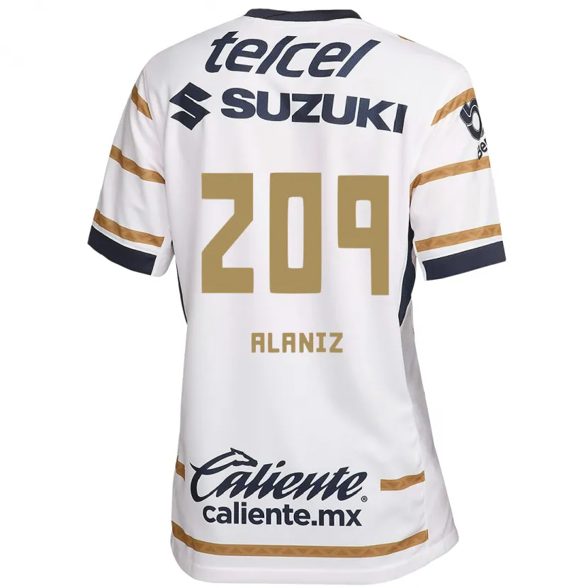 Danxen Donna Maglia Jorge Alaniz #209 Ossidiana Bianca Kit Gara Home 2024/25 Maglietta