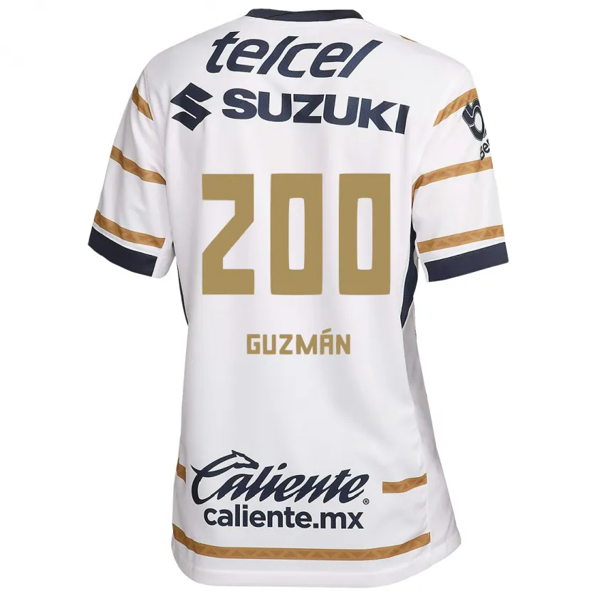 Danxen Donna Maglia Alan Guzmán #200 Ossidiana Bianca Kit Gara Home 2024/25 Maglietta