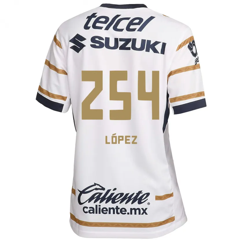 Danxen Donna Maglia Santiago López #254 Ossidiana Bianca Kit Gara Home 2024/25 Maglietta