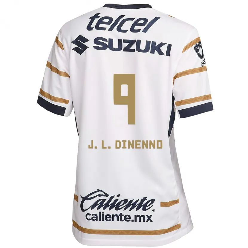 Danxen Donna Maglia Juan Dinenno #9 Ossidiana Bianca Kit Gara Home 2024/25 Maglietta