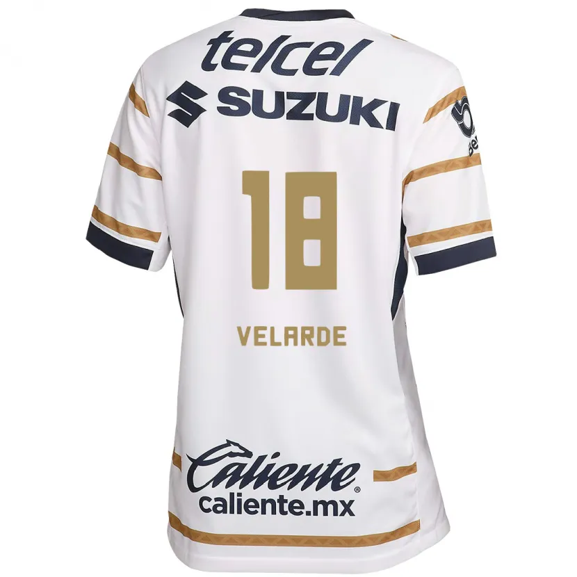 Danxen Donna Maglia Efrain Velarde #18 Ossidiana Bianca Kit Gara Home 2024/25 Maglietta