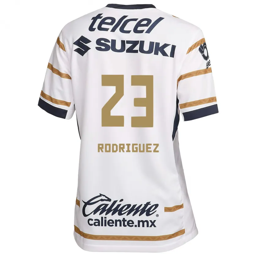 Danxen Donna Maglia Catherine Rodriguez #23 Ossidiana Bianca Kit Gara Home 2024/25 Maglietta