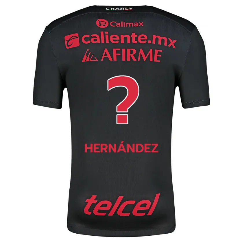 Danxen Donna Maglia Betsiel Hernández #0 Nero Rosso Kit Gara Home 2024/25 Maglietta
