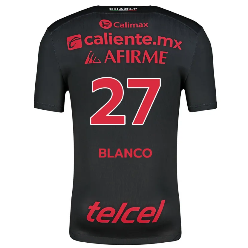 Danxen Donna Maglia Domingo Blanco #27 Nero Rosso Kit Gara Home 2024/25 Maglietta