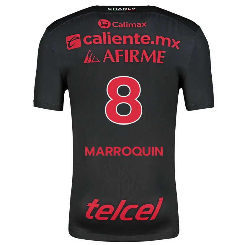 Danxen Donna Maglia Ammanda Marroquin #8 Nero Rosso Kit Gara Home 2024/25 Maglietta