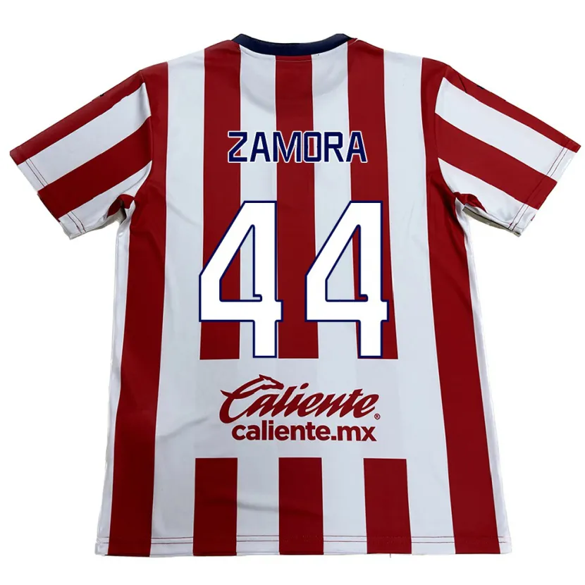 Danxen Donna Maglia Saúl Zamora #44 Rosso Bianco Kit Gara Home 2024/25 Maglietta