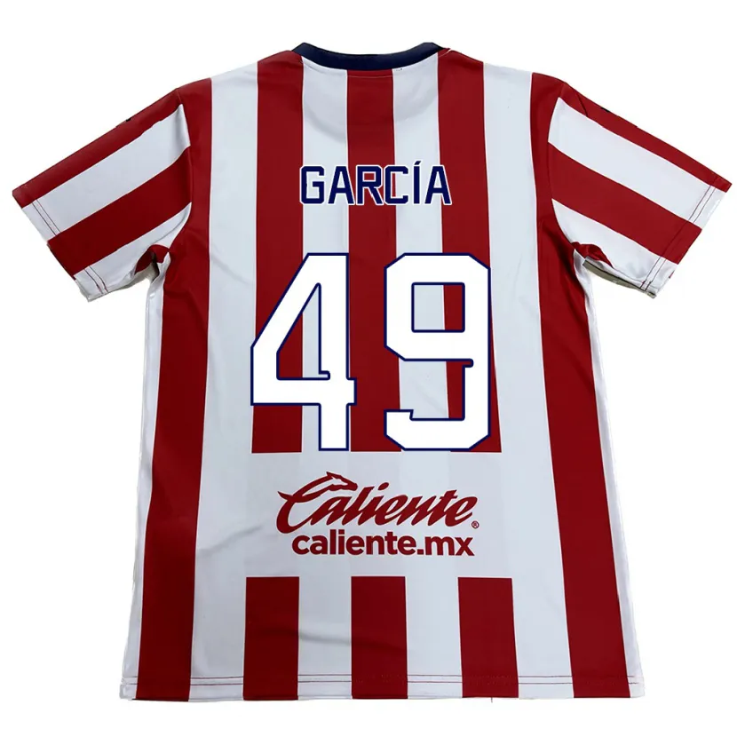 Danxen Donna Maglia Gilberto García #49 Rosso Bianco Kit Gara Home 2024/25 Maglietta