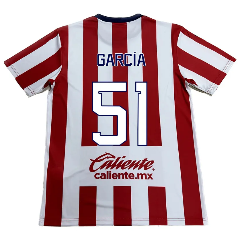 Danxen Donna Maglia Eduardo García #51 Rosso Bianco Kit Gara Home 2024/25 Maglietta