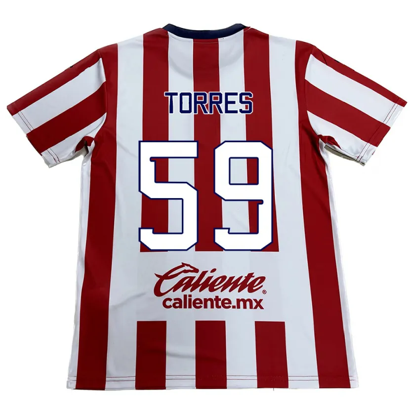 Danxen Donna Maglia Christian Torres #59 Rosso Bianco Kit Gara Home 2024/25 Maglietta