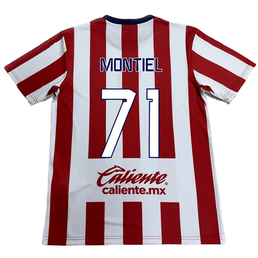 Danxen Donna Maglia Erick Montiel #71 Rosso Bianco Kit Gara Home 2024/25 Maglietta