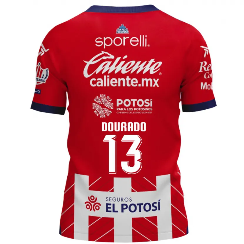 Danxen Donna Maglia Rodrigo Dourado #13 Rosso Bianco Kit Gara Home 2024/25 Maglietta