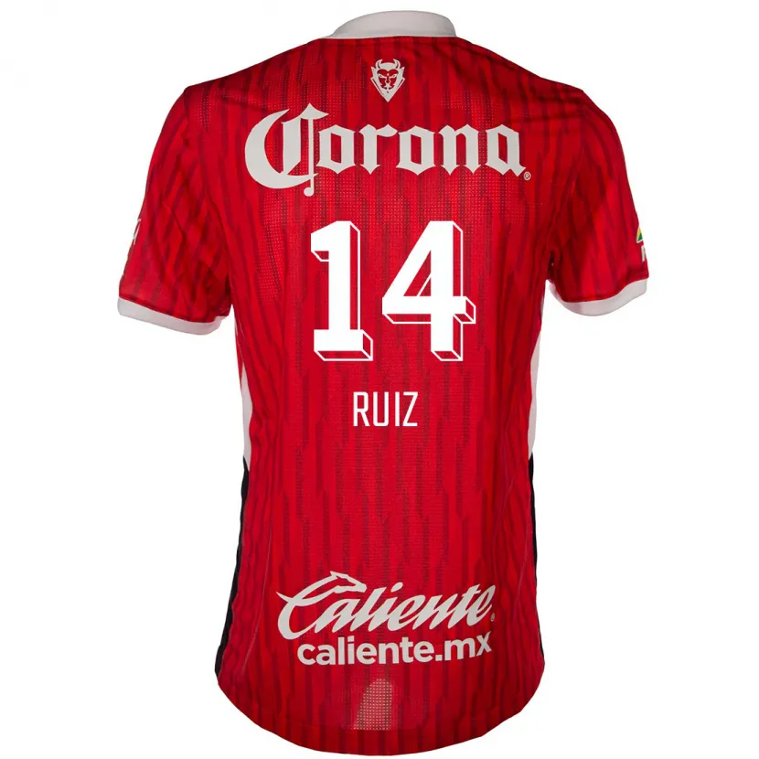 Danxen Donna Maglia Marcel Ruiz #14 Rosso Bianco Kit Gara Home 2024/25 Maglietta