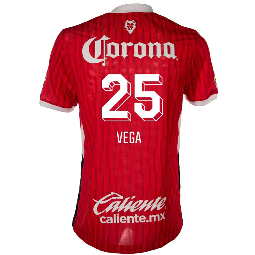 Danxen Donna Maglia Alexis Vega #25 Rosso Bianco Kit Gara Home 2024/25 Maglietta
