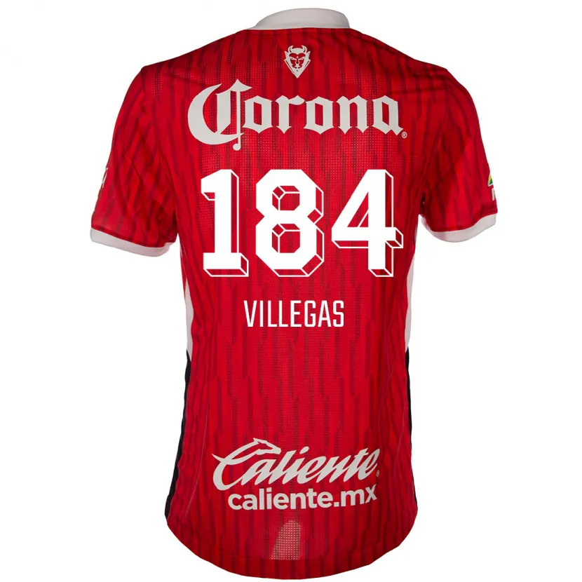 Danxen Donna Maglia Abraham Villegas #184 Rosso Bianco Kit Gara Home 2024/25 Maglietta