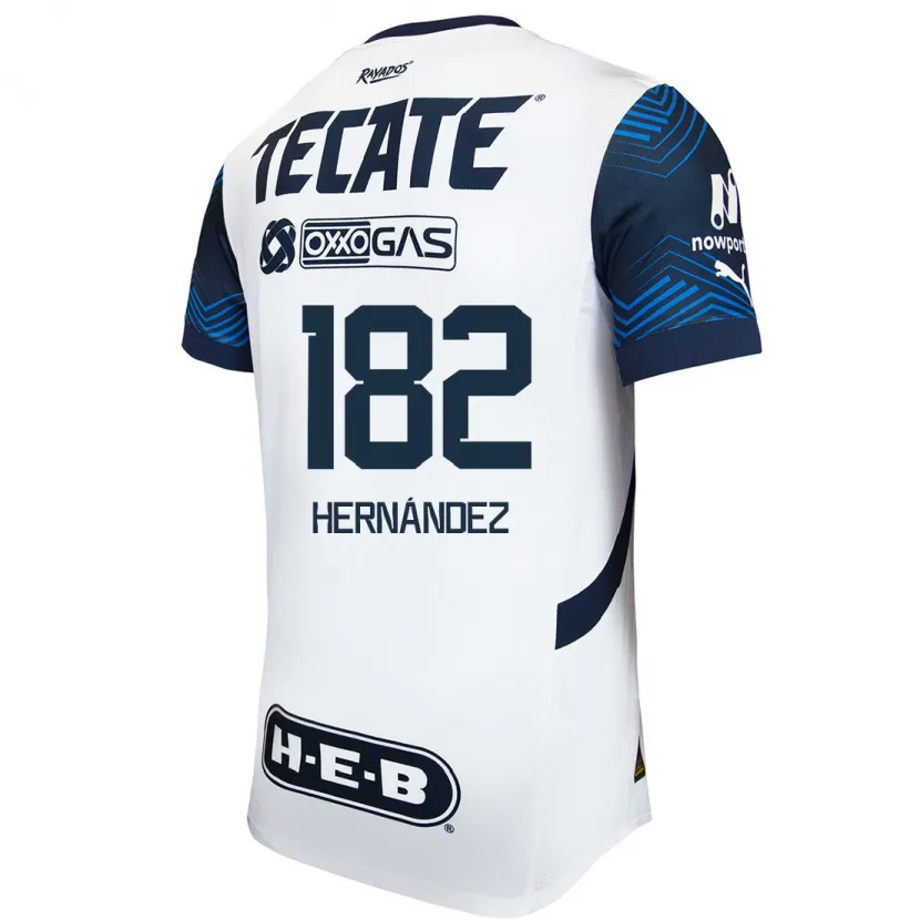 Danxen Donna Maglia Derek Hernández #182 Bianco Blu Kit Gara Away 2024/25 Maglietta