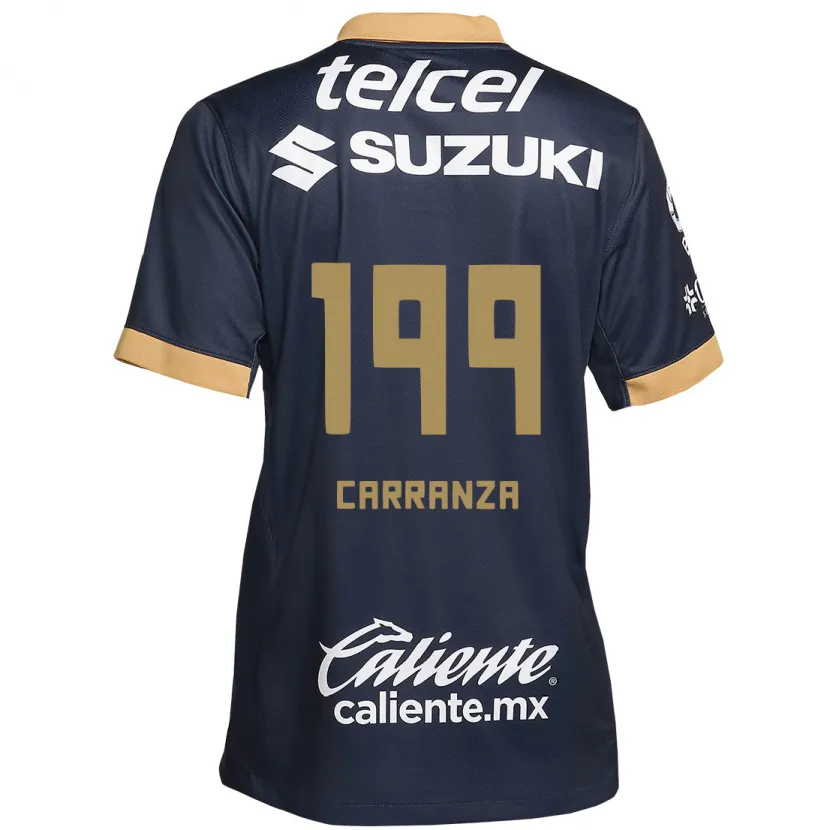 Danxen Donna Maglia Kléber Carranza #199 Ossidiana Oro Bianco Kit Gara Away 2024/25 Maglietta