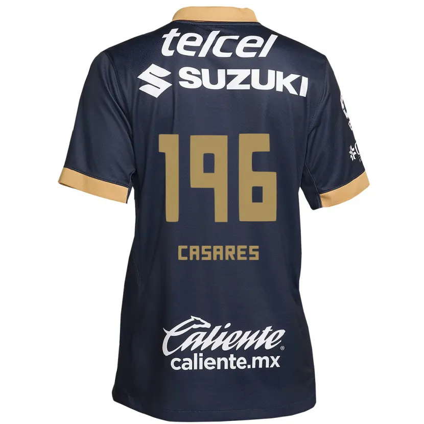 Danxen Donna Maglia Mateo Casares #196 Ossidiana Oro Bianco Kit Gara Away 2024/25 Maglietta