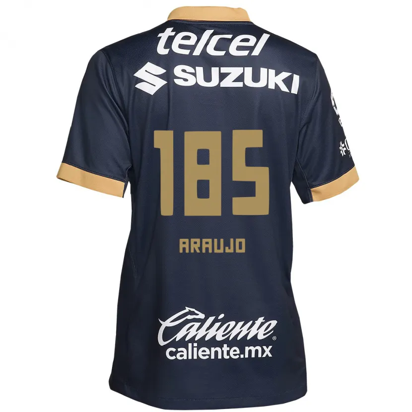 Danxen Donna Maglia Andrés Araujo #185 Ossidiana Oro Bianco Kit Gara Away 2024/25 Maglietta