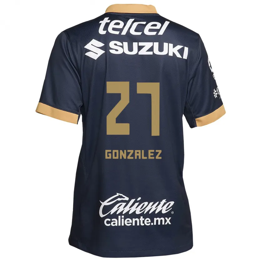 Danxen Donna Maglia Heidi Gonzalez #27 Ossidiana Oro Bianco Kit Gara Away 2024/25 Maglietta