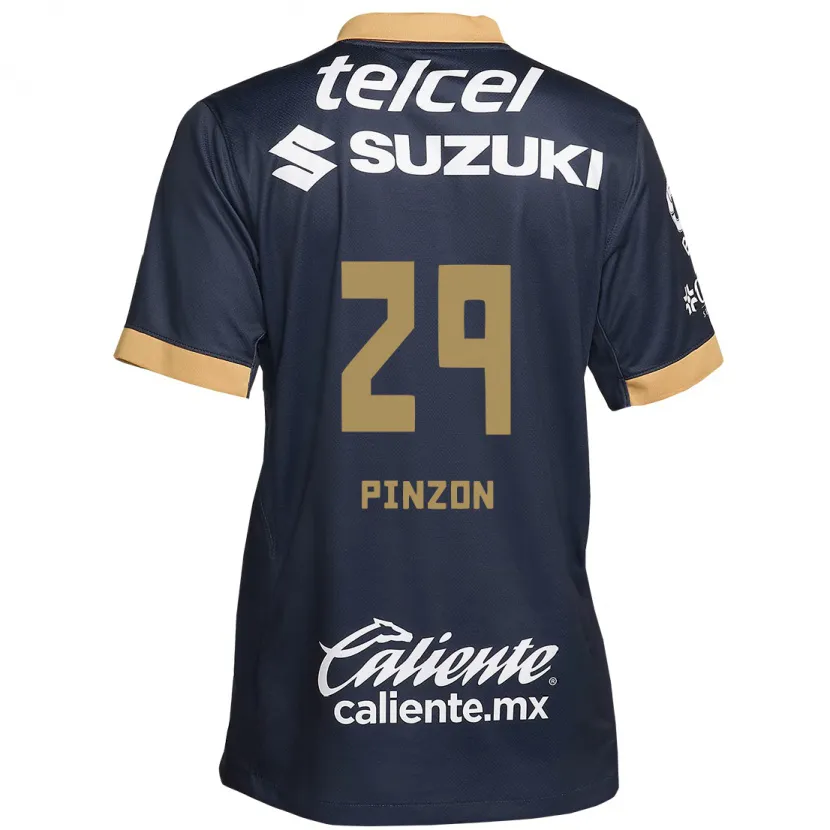 Danxen Donna Maglia Liceth Pinzon #29 Ossidiana Oro Bianco Kit Gara Away 2024/25 Maglietta