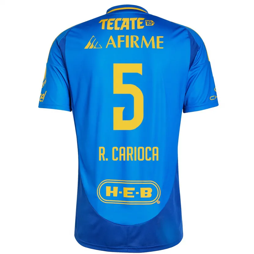 Danxen Donna Maglia Rafael Carioca #5 Blu Giallo Kit Gara Away 2024/25 Maglietta