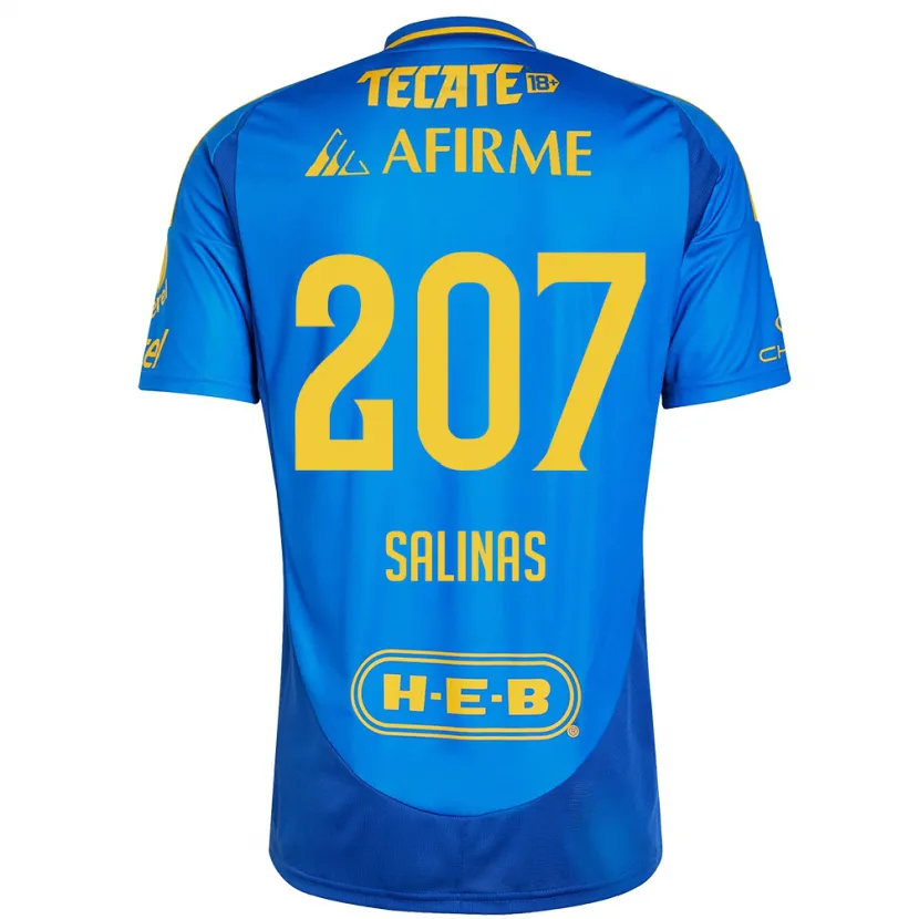 Danxen Donna Maglia Marcelo Salinas #207 Blu Giallo Kit Gara Away 2024/25 Maglietta