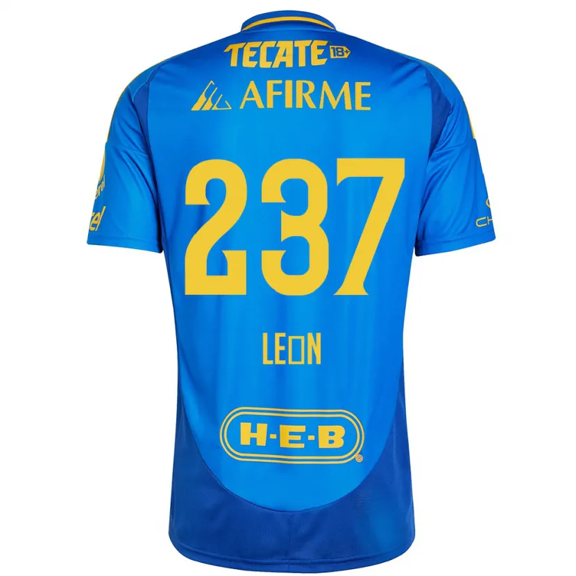 Danxen Donna Maglia Gabriel León #237 Blu Giallo Kit Gara Away 2024/25 Maglietta