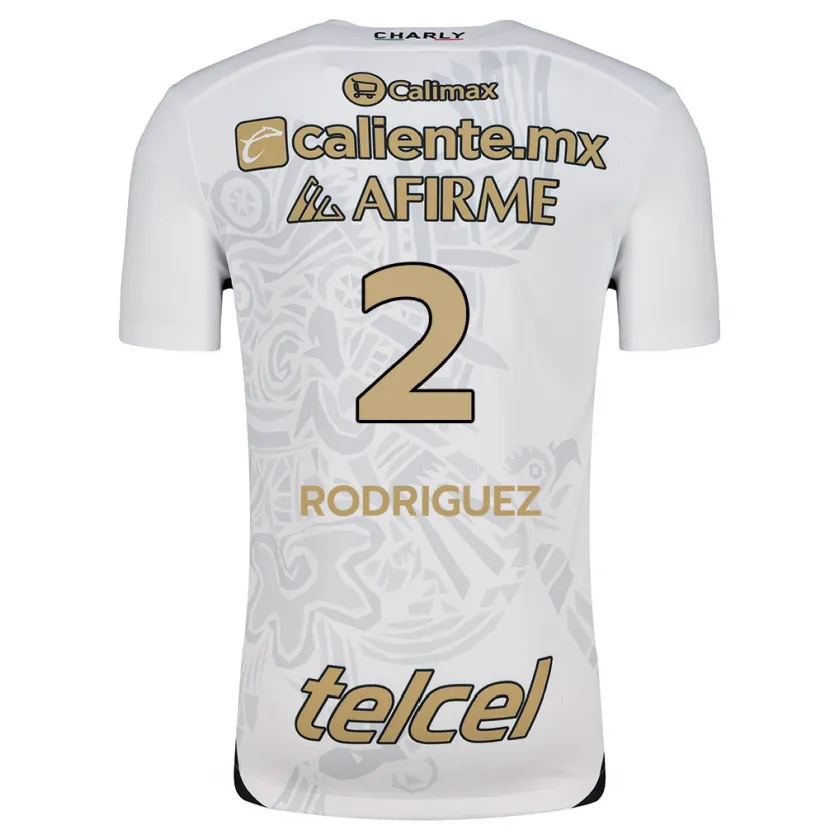 Danxen Donna Maglia Antonio Rodríguez #2 Bianco Nero Kit Gara Away 2024/25 Maglietta