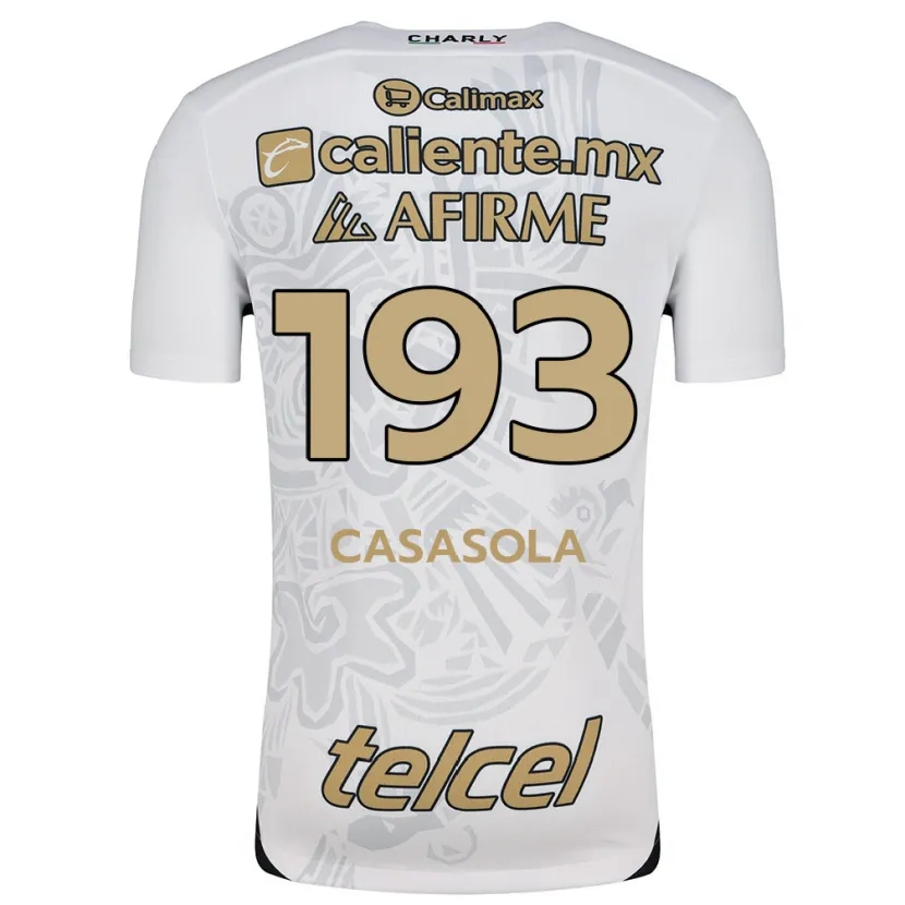 Danxen Donna Maglia Axel Casasola #193 Bianco Nero Kit Gara Away 2024/25 Maglietta