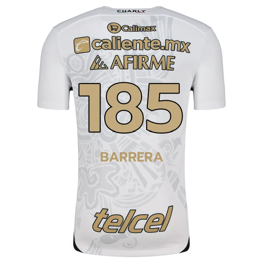 Danxen Donna Maglia Geonathan Barrera #185 Bianco Nero Kit Gara Away 2024/25 Maglietta