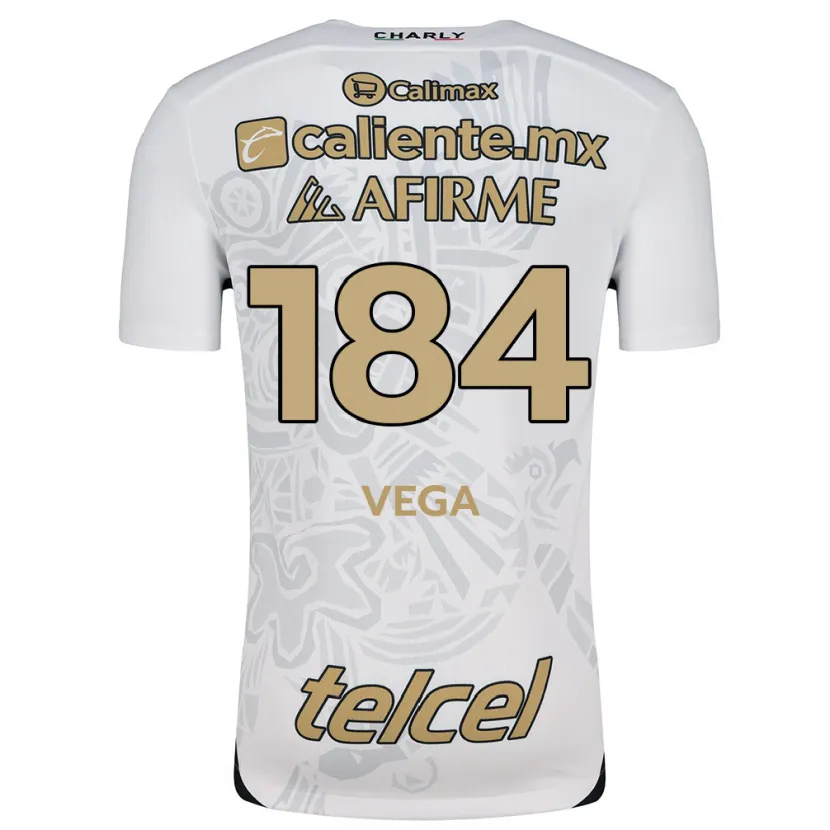 Danxen Donna Maglia Daniel Vega #184 Bianco Nero Kit Gara Away 2024/25 Maglietta