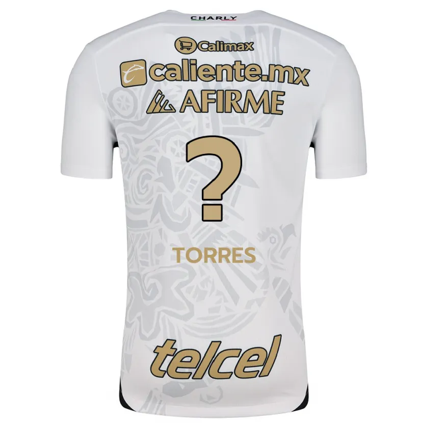 Danxen Donna Maglia Christopher Torres #0 Bianco Nero Kit Gara Away 2024/25 Maglietta