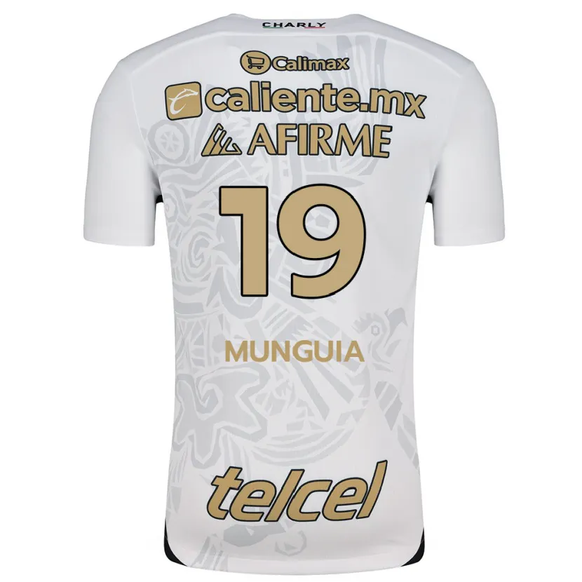 Danxen Donna Maglia Mariana Munguía #19 Bianco Nero Kit Gara Away 2024/25 Maglietta