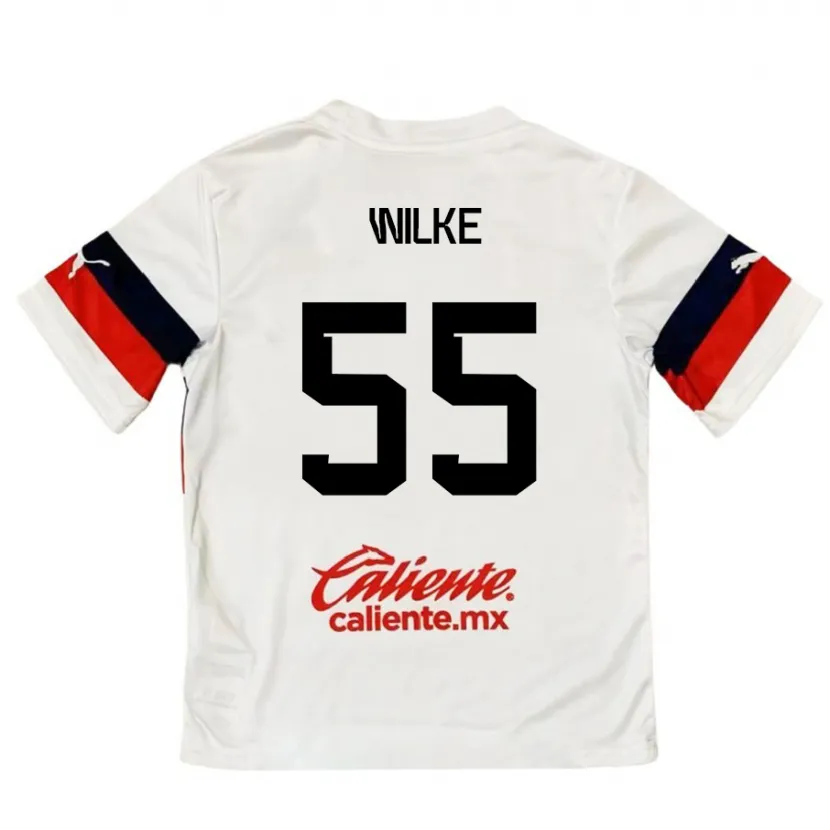 Danxen Donna Maglia Teun Wilke #55 Bianco Rosso Kit Gara Away 2024/25 Maglietta