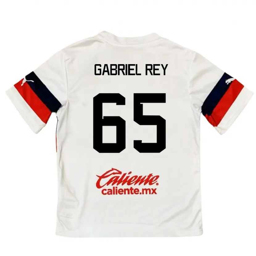 Danxen Donna Maglia Luis Gabriel Rey #65 Bianco Rosso Kit Gara Away 2024/25 Maglietta