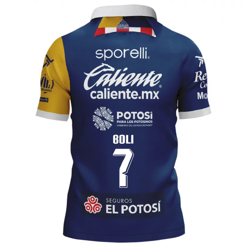Danxen Donna Maglia Franck Boli #7 Blu Giallo Kit Gara Away 2024/25 Maglietta