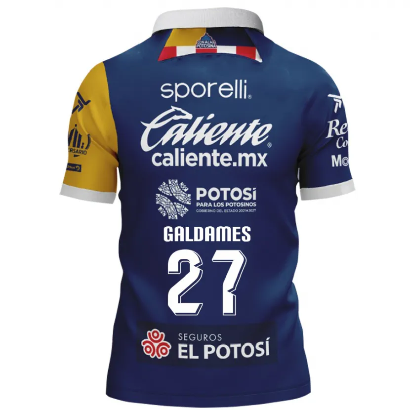 Danxen Donna Maglia Benjamín Galdames #27 Blu Giallo Kit Gara Away 2024/25 Maglietta