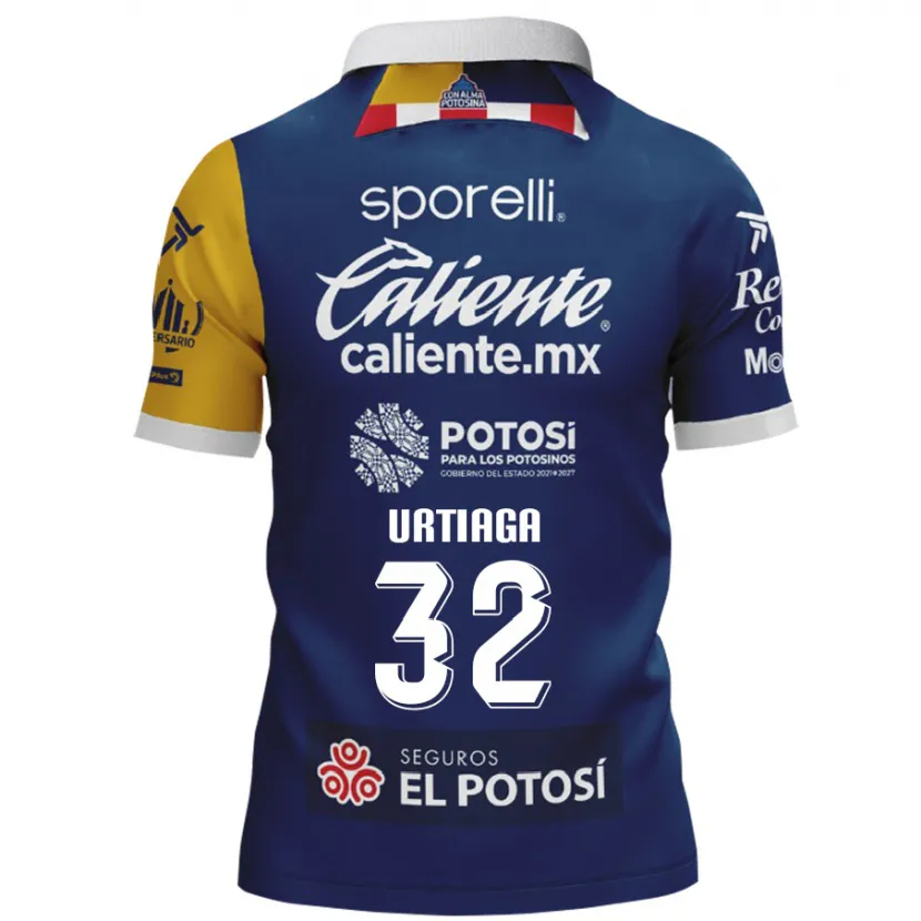 Danxen Donna Maglia Diego Urtiaga #32 Blu Giallo Kit Gara Away 2024/25 Maglietta