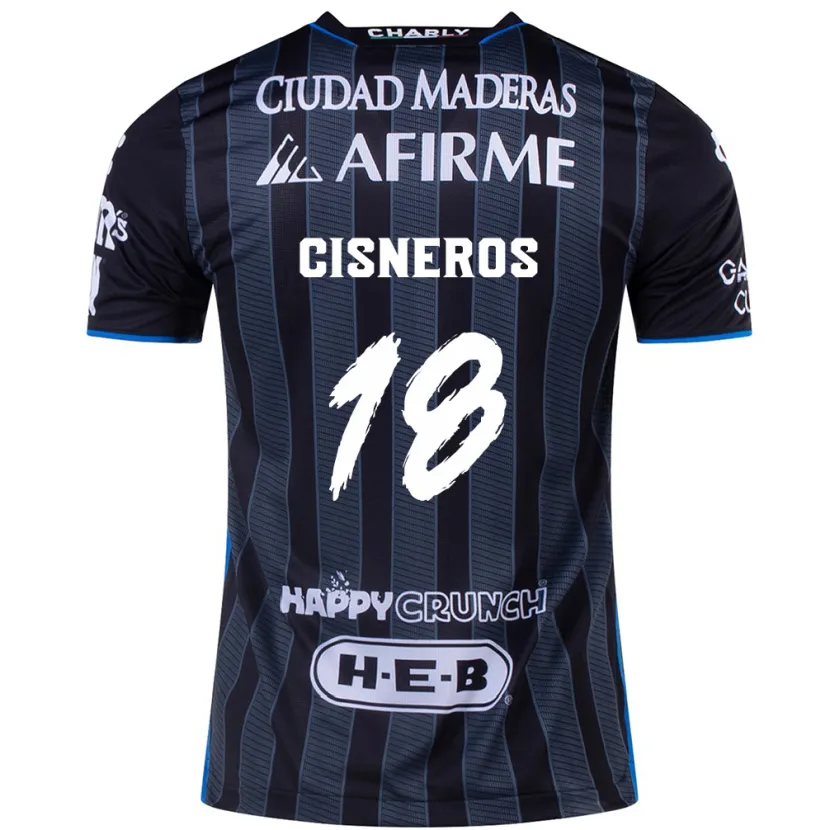 Danxen Donna Maglia Ronaldo Cisneros #18 Bianco Nero Kit Gara Away 2024/25 Maglietta