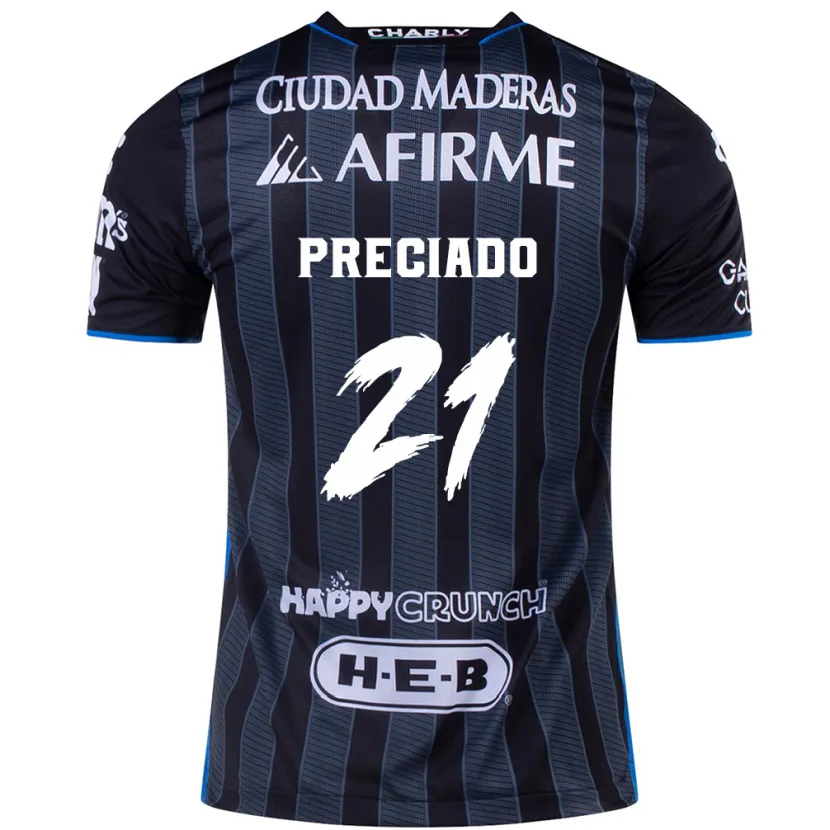 Danxen Donna Maglia Ayrton Preciado #21 Bianco Nero Kit Gara Away 2024/25 Maglietta