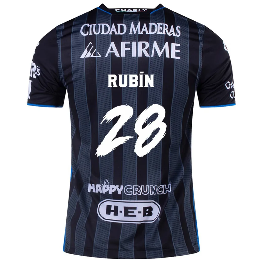 Danxen Donna Maglia Rubio Rubín #28 Bianco Nero Kit Gara Away 2024/25 Maglietta
