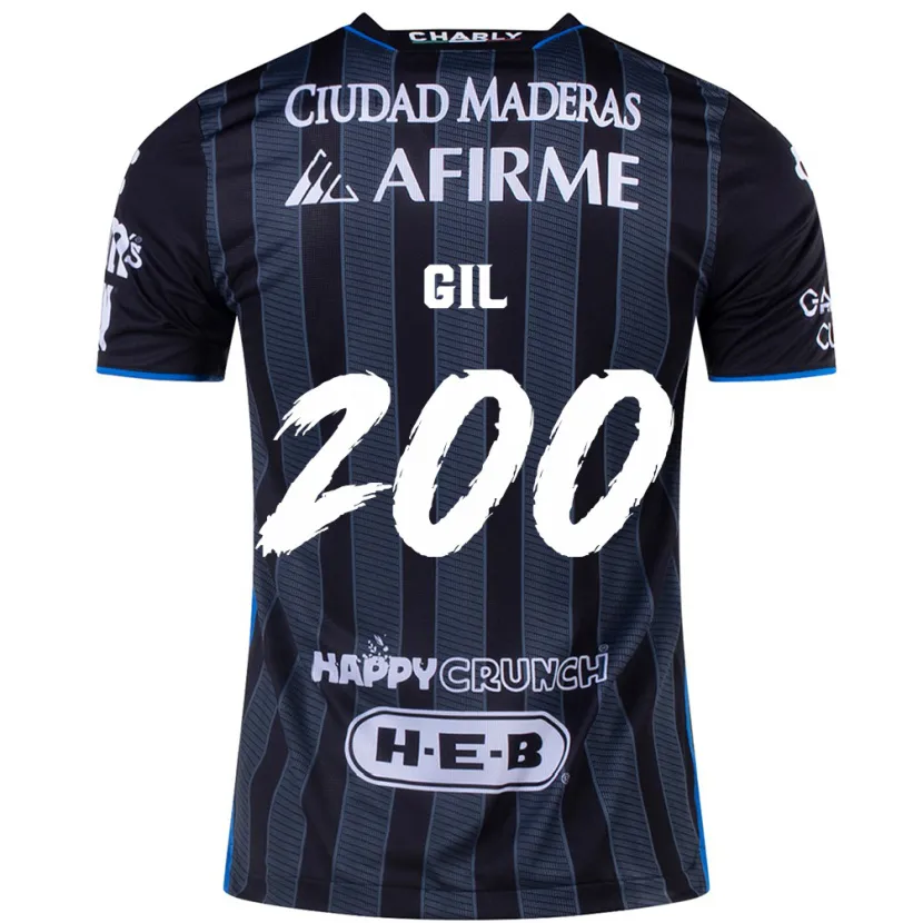 Danxen Donna Maglia Gerardo Gil #200 Bianco Nero Kit Gara Away 2024/25 Maglietta