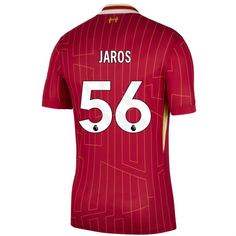 Danxen Bambino Maglia Vitezslav Jaros #56 Rosso Giallo Bianco Kit Gara Home 2024/25 Maglietta