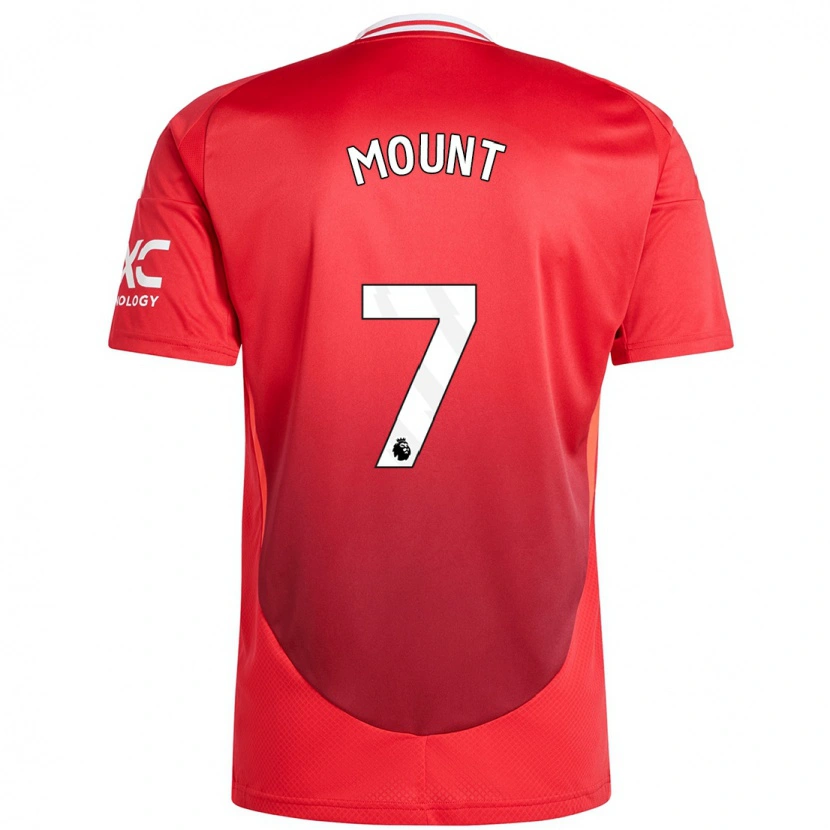 Danxen Bambino Maglia Mason Mount #7 Rosso Brillante Kit Gara Home 2024/25 Maglietta